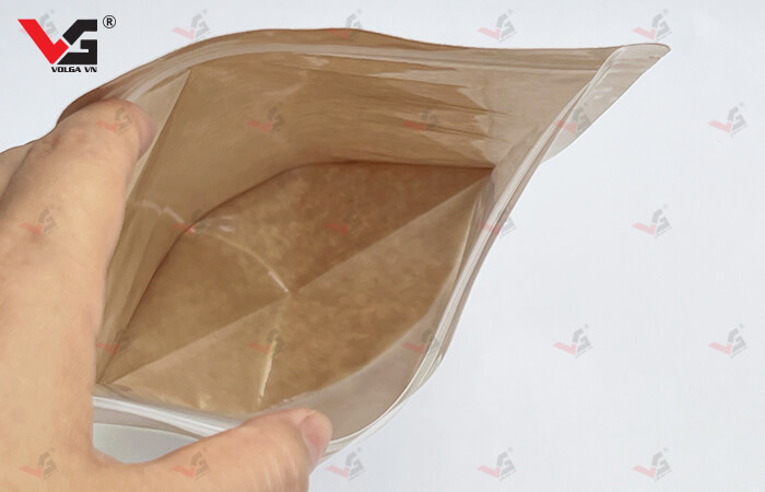 Túi giấy kraft zipper ghép màng nilon PET/PE