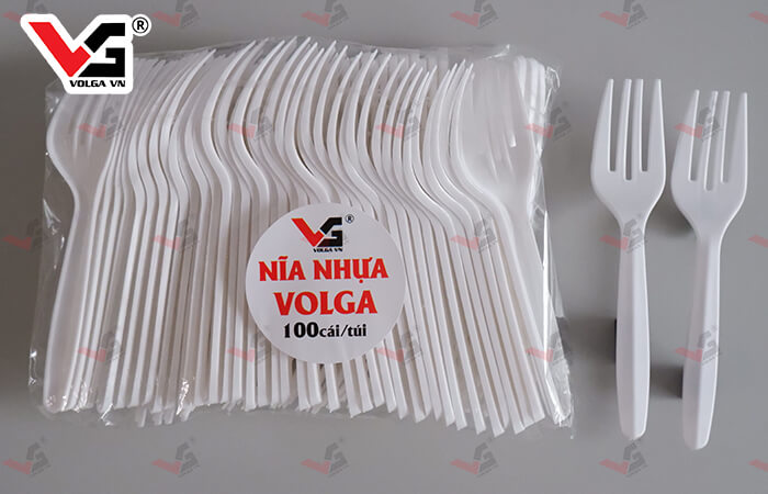 Nĩa nhựa dùng 1 lần thương hiệu Volga VN - Volgaplastic